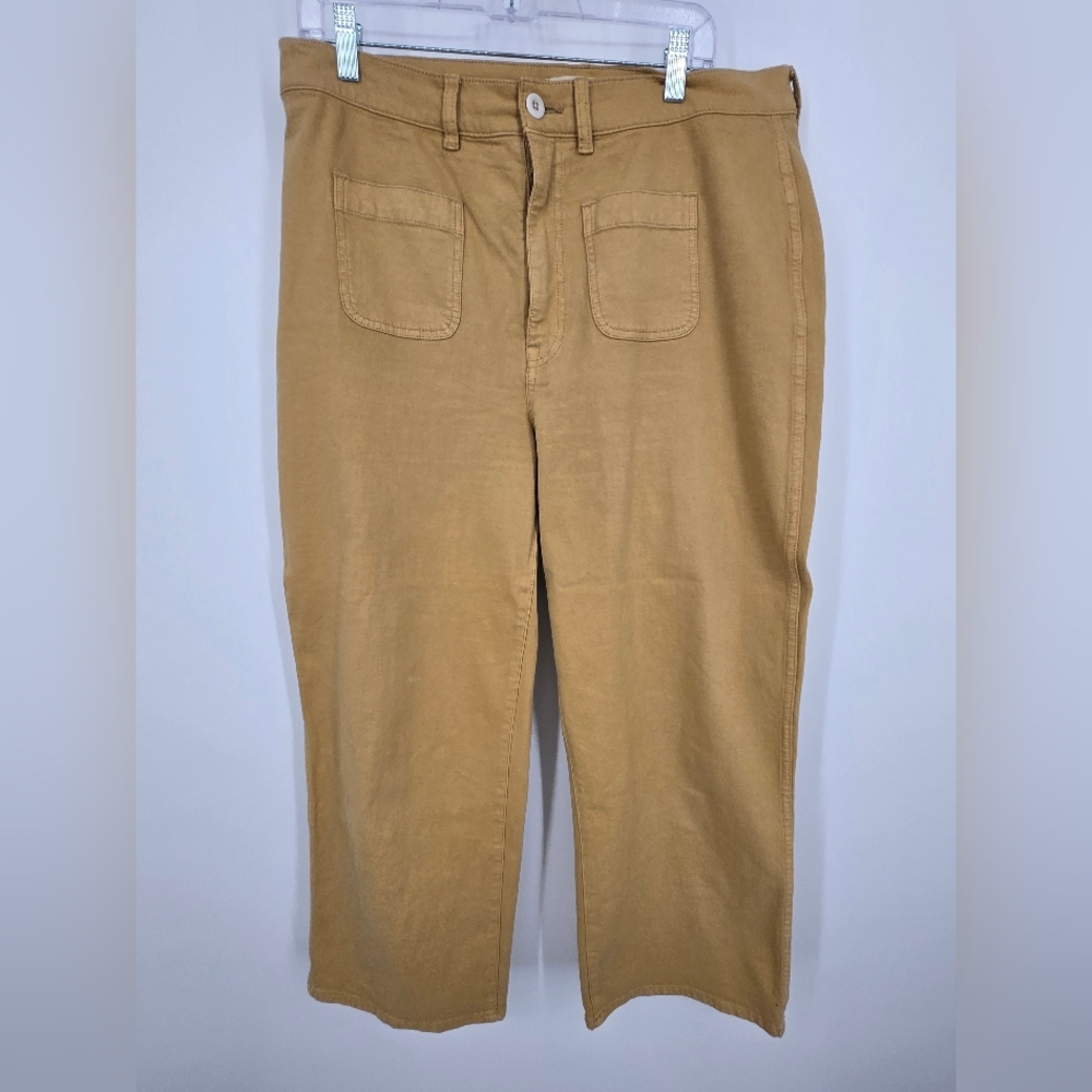Madewell Wide-Leg Denim Jeans in Camel Tan 32 Waist